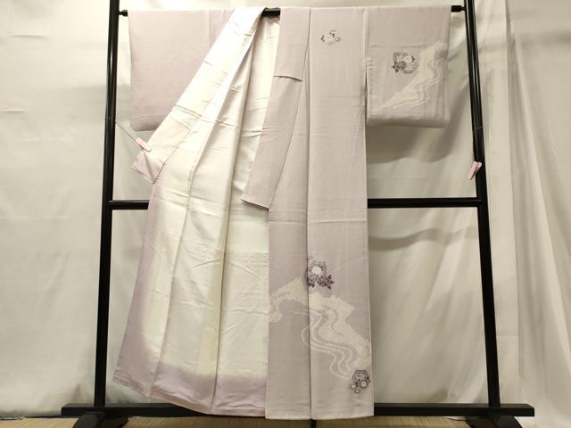 平和屋着物■訪問着　絞り　流水花文　正絹　逸品　CABJ6900oy