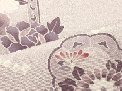 平和屋着物■訪問着　絞り　流水花文　正絹　逸品　CABJ6900oy