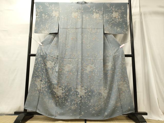 平和屋着物■訪問着　草花風景文　暈し染め　正絹　逸品　CABJ6901oy