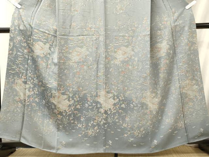 平和屋着物■訪問着　草花風景文　暈し染め　正絹　逸品　CABJ6901oy