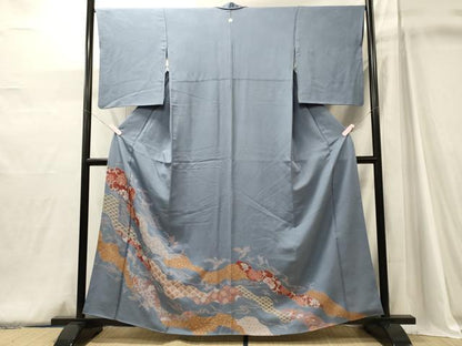 平和屋着物■豪華色留袖　刺繍　道長吉祥花唐草文　金彩　正絹　逸品　CABJ6908oy