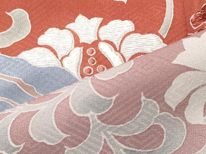 平和屋着物■豪華色留袖　刺繍　道長吉祥花唐草文　金彩　正絹　逸品　CABJ6908oy