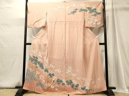 平和屋着物■訪問着　飛鳥枝花文　暈し染め　正絹　逸品　CABJ6915oy