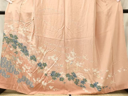 平和屋着物■訪問着　飛鳥枝花文　暈し染め　正絹　逸品　CABJ6915oy