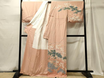平和屋着物■訪問着　飛鳥枝花文　暈し染め　正絹　逸品　CABJ6915oy