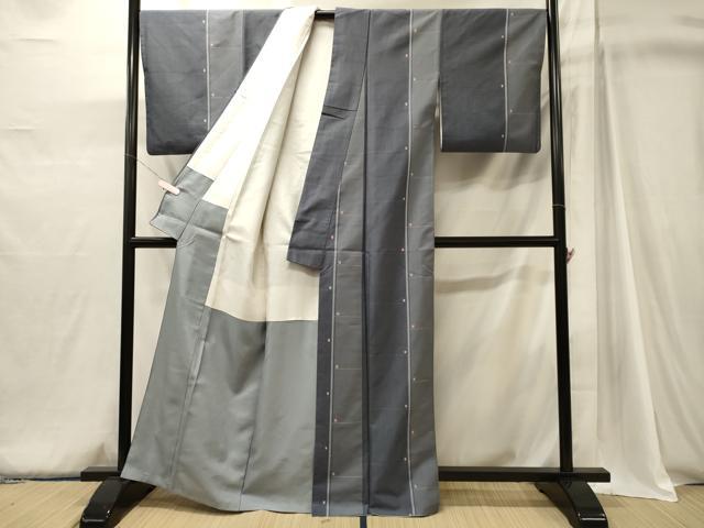 平和屋着物■上質な紬　間道　正絹　逸品　CABJ6916oy