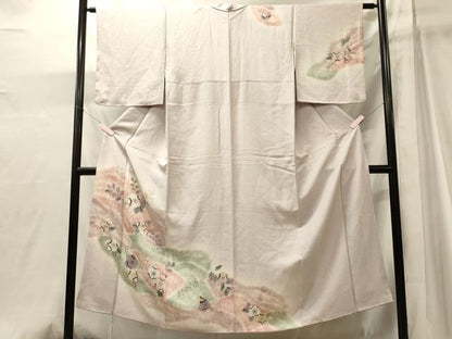 平和屋着物■訪問着　手描き　辻が花　暈し染め　正絹　逸品　CABJ6919oy