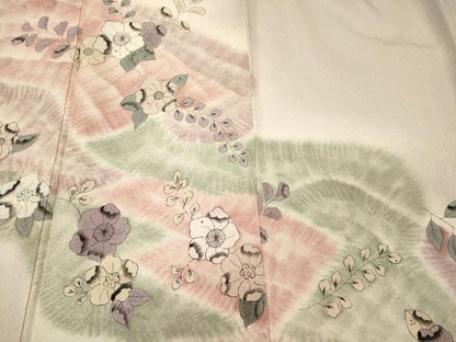 平和屋着物■訪問着　手描き　辻が花　暈し染め　正絹　逸品　CABJ6919oy