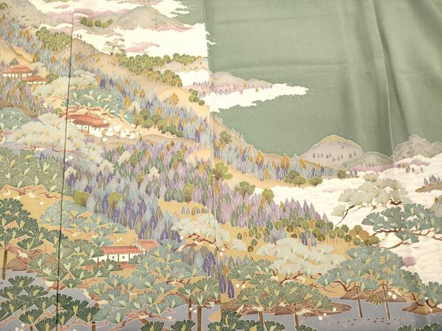 平和屋着物■豪華色留袖　作家物　修学院離宮　正絹　逸品　CABJ6925oy