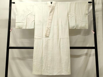 平和屋着物■長襦袢　袷　笹の葉地紋　正絹　逸品　未使用　CABJ6941oy