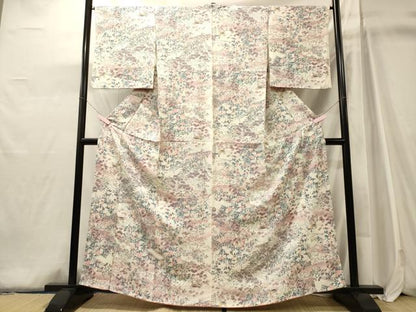 平和屋着物■上質な小紋　花鳥文　暈し染め　正絹　逸品　CABJ6949oy
