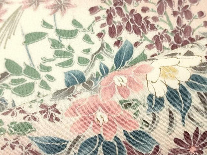 平和屋着物■上質な小紋　花鳥文　暈し染め　正絹　逸品　CABJ6949oy
