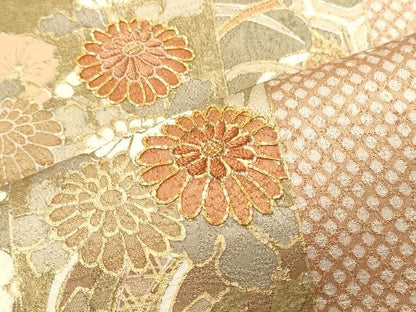 平和屋着物■訪問着　作家物　駒刺繍　短冊吉祥花車文　暈し染め　金彩　正絹　逸品　CABJ6951oy