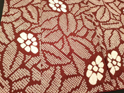 平和屋着物■上質な小紋　総絞り　草花文　正絹　逸品　CABJ6962oy