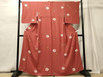 平和屋着物■上質な小紋　舞花文　金彩　正絹　逸品　CABJ6966oy
