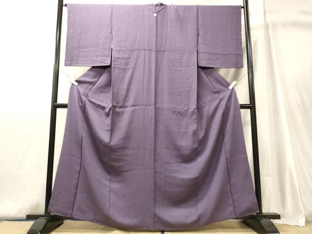 平和屋着物■上質な色無地　作家物　吉祥地紋　竜胆色　正絹　逸品　CABJ6968oy