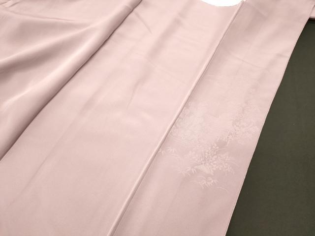 平和屋着物■上質な色無地　風景地紋　紅藤色　正絹　逸品　CABJ6969oy