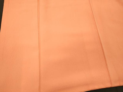 平和屋着物■上質な色無地　黄丹色　正絹　逸品　CABJ6970oy