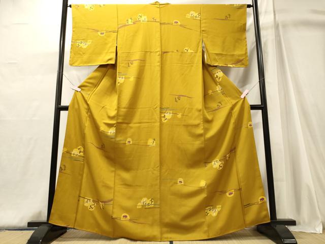平和屋着物■上質な小紋　草木文　正絹　逸品　CABJ6976oy