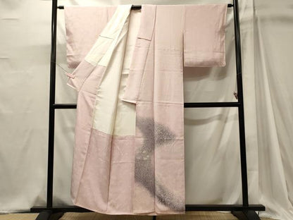 平和屋着物■訪問着　刺繍　草花文　暈し染め　正絹　逸品　未使用　CABJ6995oy