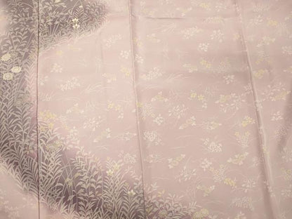 平和屋着物■訪問着　刺繍　草花文　暈し染め　正絹　逸品　未使用　CABJ6995oy