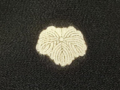 平和屋着物■豪華黒留袖　刺繍　尾長鳥花文　金銀彩　正絹　逸品　CABJ7004oy