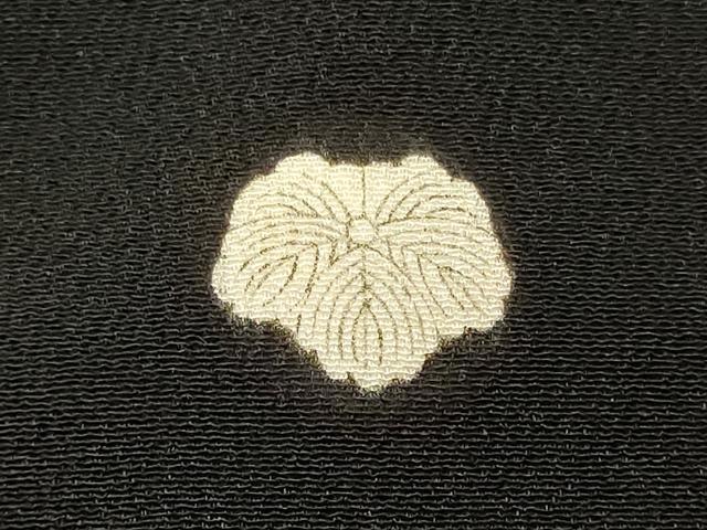 平和屋着物■豪華黒留袖　刺繍　尾長鳥花文　金銀彩　正絹　逸品　CABJ7004oy