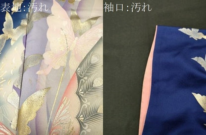 平和屋着物■豪華振袖　舞蝶文　暈し染め　金銀彩　正絹　逸品　CABJ7010oy