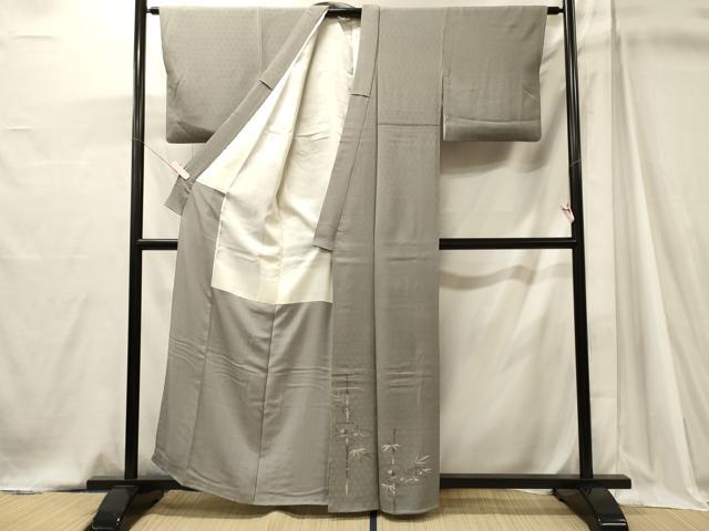 平和屋着物■豪華色留袖　総刺繍　雲取り笹竹文　金糸　正絹　逸品　CABJ7012oy