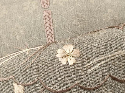 平和屋着物■豪華色留袖　総刺繍　雲取り笹竹文　金糸　正絹　逸品　CABJ7012oy