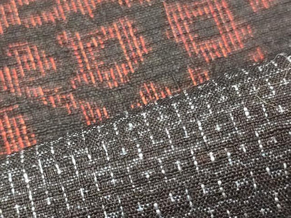 平和屋着物■上質な紬　80亀甲　抽象文様　正絹　逸品　CABJ7015oy