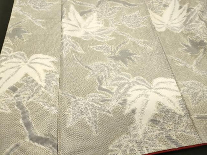平和屋着物■上質な紬　枝葉文　正絹　逸品　未使用　CABJ7016oy