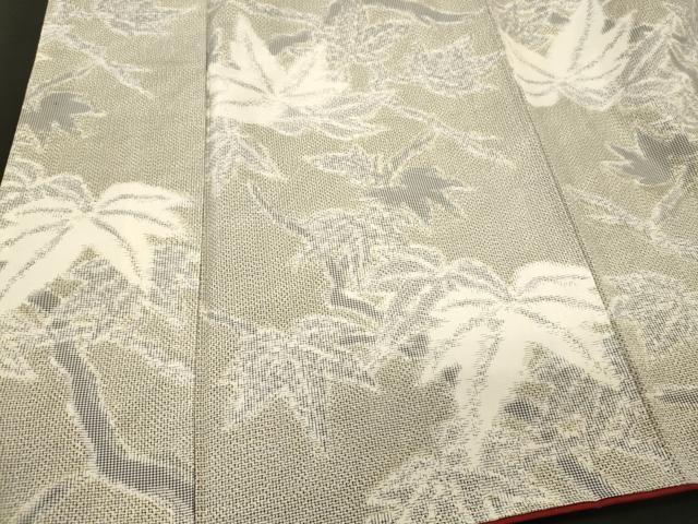 平和屋着物■上質な紬　枝葉文　正絹　逸品　未使用　CABJ7016oy