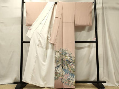 平和屋着物■豪華色留袖　作家物　風景花松文　暈し染め　正絹　逸品　CABJ7018oy
