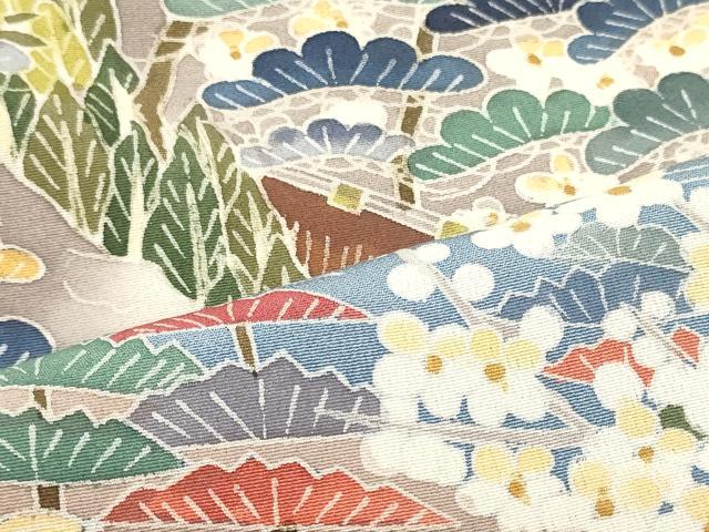 平和屋着物■豪華色留袖　作家物　風景花松文　暈し染め　正絹　逸品　CABJ7018oy