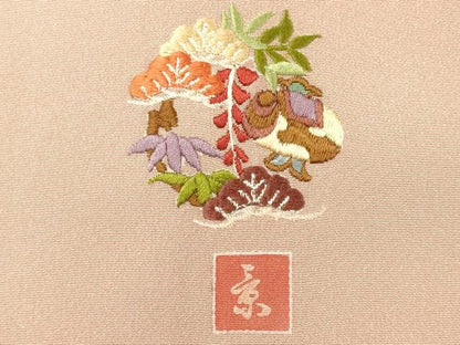 平和屋着物■豪華色留袖　作家物　風景花松文　暈し染め　正絹　逸品　CABJ7018oy
