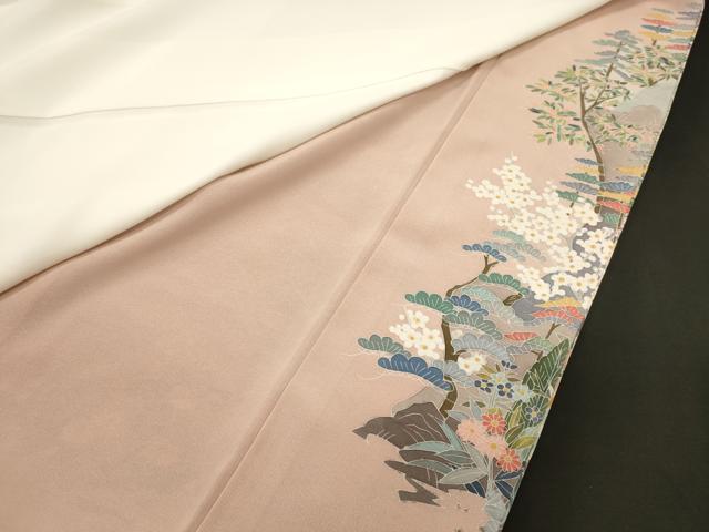 平和屋着物■豪華色留袖　作家物　風景花松文　暈し染め　正絹　逸品　CABJ7018oy