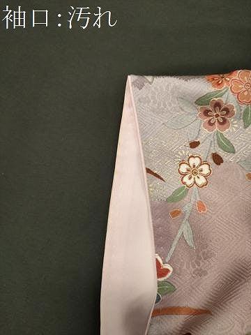 平和屋着物■訪問着　草花文　暈し染め　金彩　正絹　逸品　CABJ7019oy