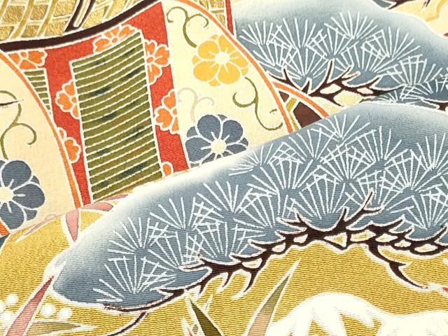 平和屋着物■豪華黒留袖　御所車笠松文　暈し染め　金彩　正絹　逸品　CABJ7026oy