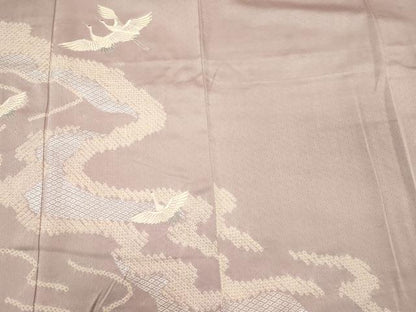 平和屋着物■訪問着　刺繍　飛鶴文　銀彩　正絹　逸品　CABJ7027oy