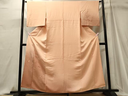平和屋着物■訪問着　刺繍　草花文　正絹　逸品　CABJ7028oy