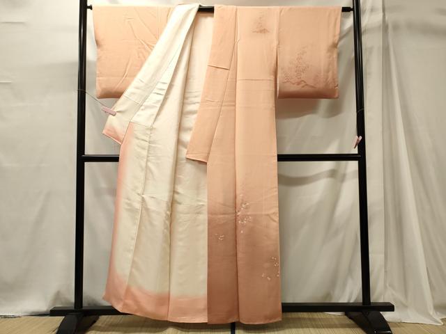 平和屋着物■訪問着　刺繍　草花文　正絹　逸品　CABJ7028oy