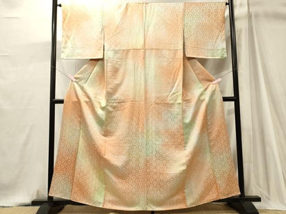 平和屋着物■上質な小紋　青海波文　暈し染め　正絹　逸品　CABJ7030oy