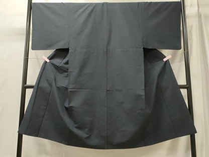 平和屋着物■男性　紬　留紺色　正絹　逸品　CABJ7031oy