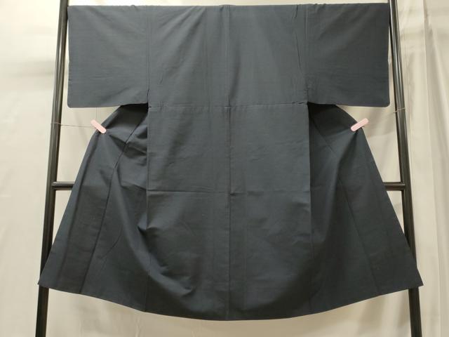 平和屋着物■男性　紬　留紺色　正絹　逸品　CABJ7031oy