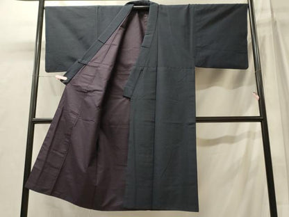 平和屋着物■男性　紬　留紺色　正絹　逸品　CABJ7031oy