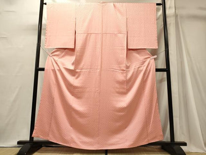 平和屋着物■上質な色無地　菱草花地紋　虹色　正絹　逸品　未使用　CABJ7034oy