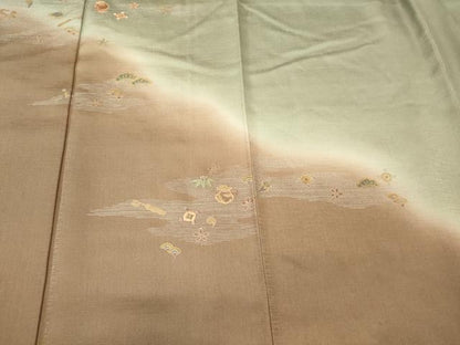 平和屋着物■訪問着　刺繍　宝尽し　暈し染め　金彩　正絹　逸品　未使用　CABJ7040oy