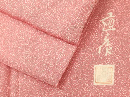 平和屋着物■江戸小紋　作家物　草花文　正絹　逸品　未使用　CABJ7041oy