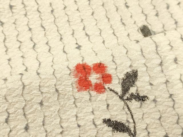 平和屋着物■上質な小紋　舞花文　正絹　逸品　CABJ7042oy
